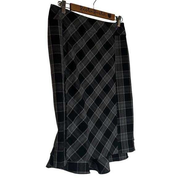 Express Dresses & Skirts - Vtg Express Design Studio Women's Black White Plaid Pencil  90s Skirt 6 Medium